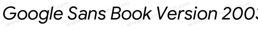Google Sans Book Version 2003字体转换